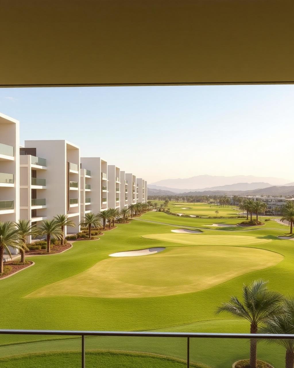 Golf Hills apartments overlooking the Muscat Hills golf course in Oman